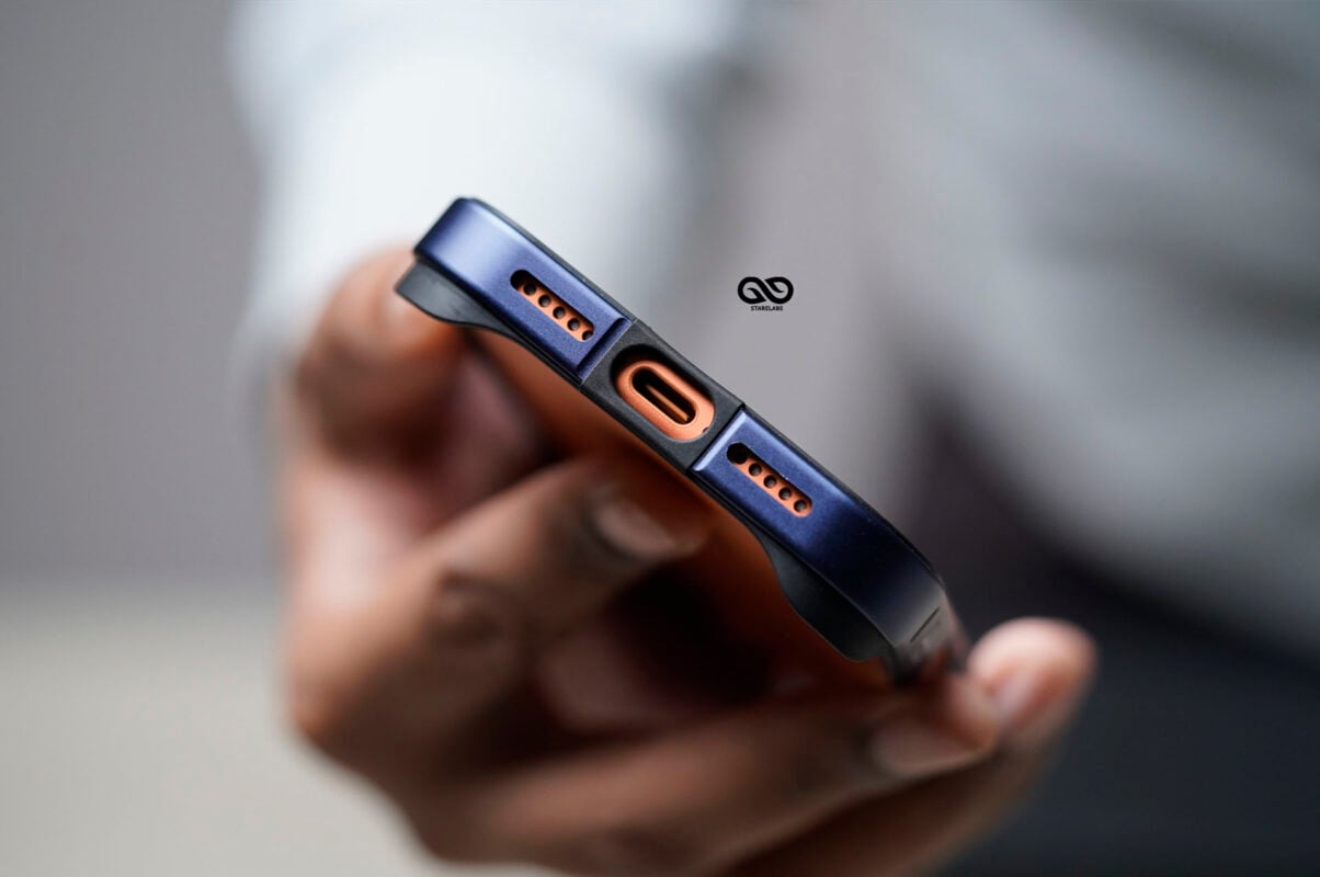 Deep Blue Fiber Bumper for iPhone 17 Pro (Bumper, not a Case)