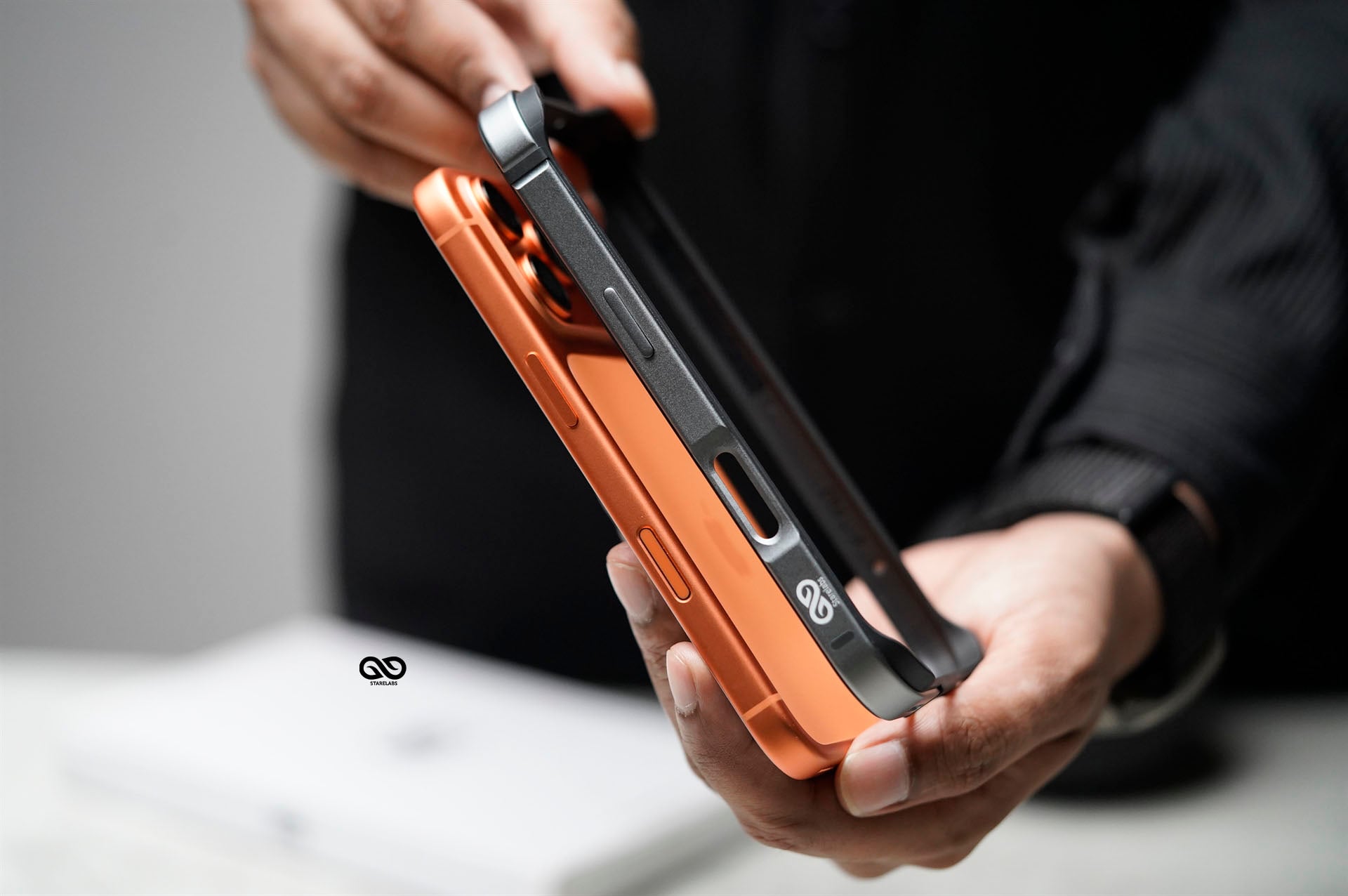 Natural Titanium Fiber Bumper for iPhone 17 Pro (Bumper, not a Case) 2 Natural Titanium Fiber Bumper for iPhone 17 Pro (Bumper, not a Case) - Image 2