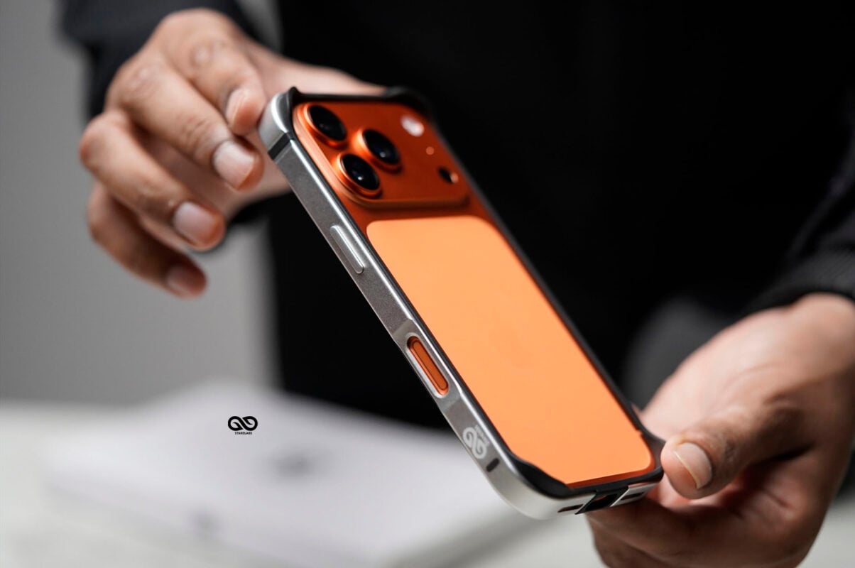 Silver Fiber Bumper for iPhone 17 Pro Max (Bumper, not a Case)