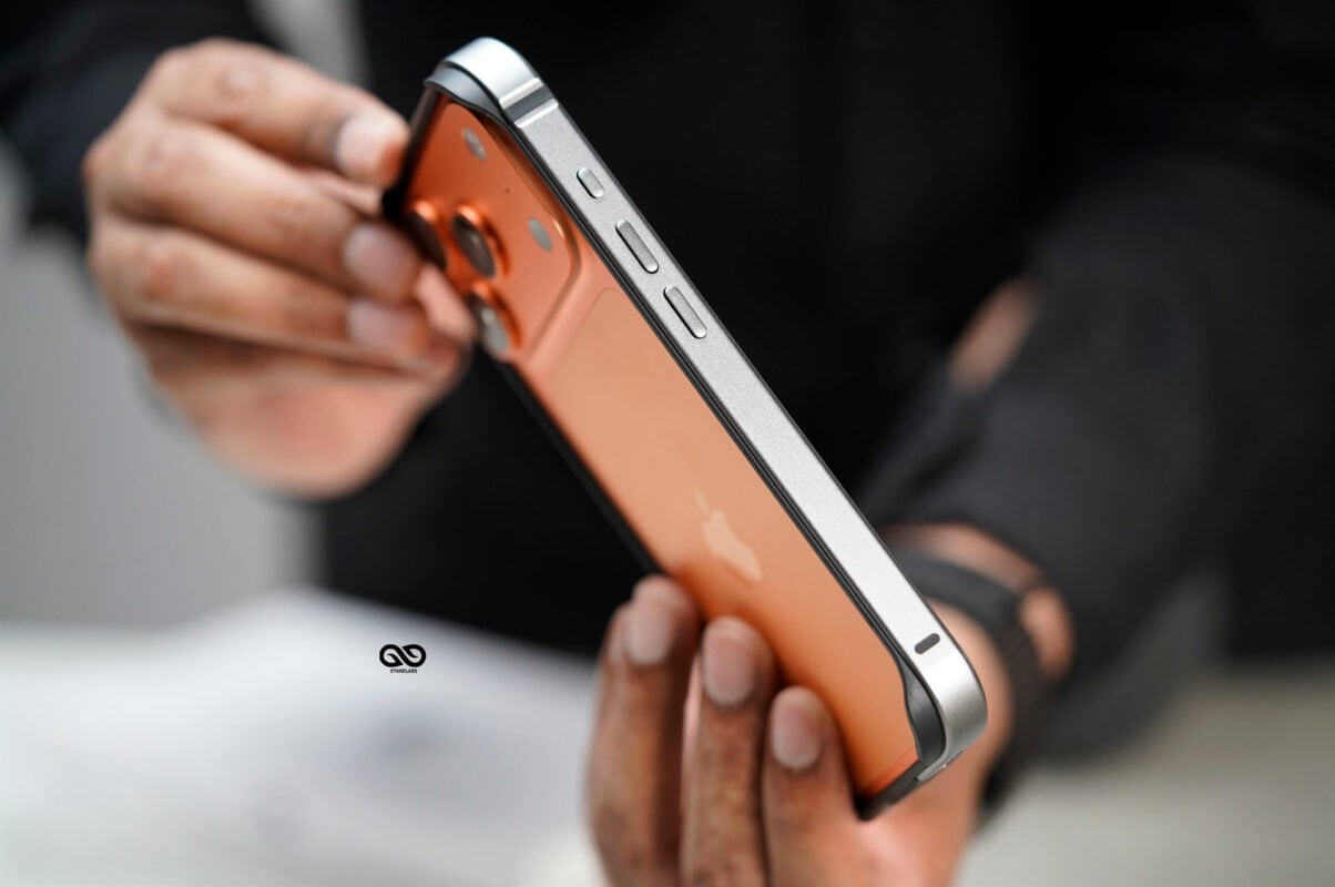 Natural Titanium Fiber Bumper for iPhone 17 Pro (Bumper, not a Case)