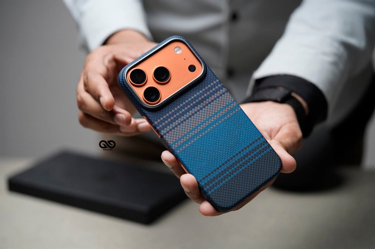 Magsafe Dune Blue Real Aramid Carbon Fiber Case For iPhone 17 Pro