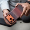 Magsafe tangrine Orange Real Aramid Carbon Fiber Case For iPhone 17 Pro Max