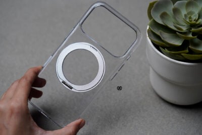 360 Degree MagSafe Transparent Slim Hard Case With Kickstand For iPhone Air/17/17 Pro/ 17 Pro Max (Non Yellowing)
