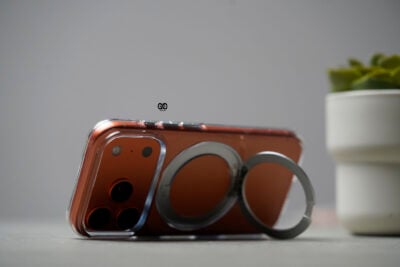 360 Degree MagSafe Transparent Slim Hard Case With Kickstand For iPhone Air/17/17 Pro/ 17 Pro Max (Non Yellowing)