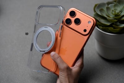 360 Degree MagSafe Transparent Slim Hard Case With Kickstand For iPhone Air/17/17 Pro/ 17 Pro Max (Non Yellowing)