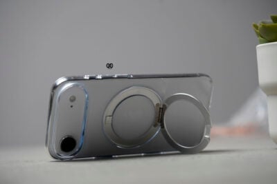 360 Degree MagSafe Transparent Slim Hard Case With Kickstand For iPhone Air/17/17 Pro/ 17 Pro Max (Non Yellowing)
