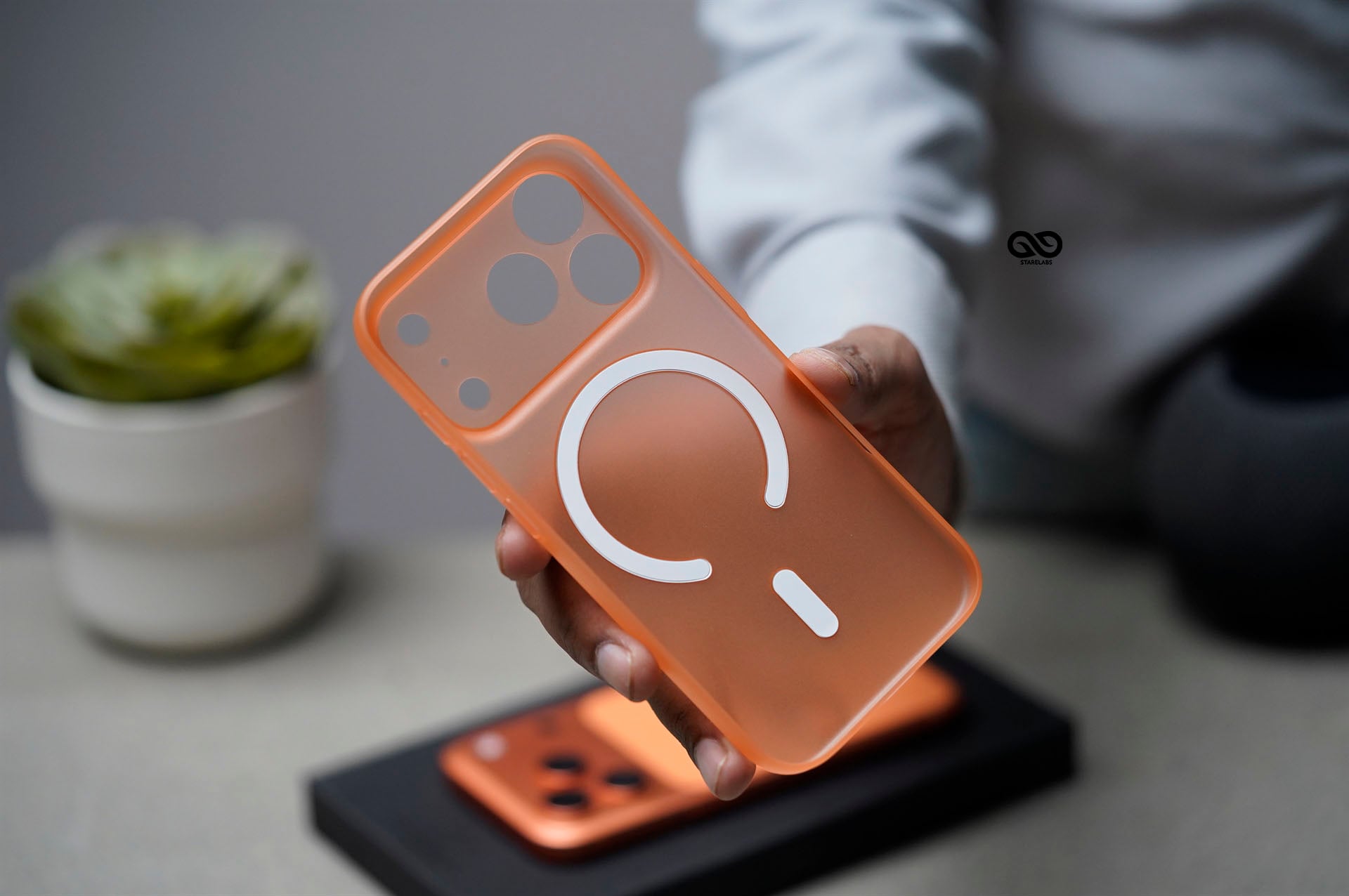 Cosmic Orange Magsafe Ultra Thin Case For iPhone 17 Pro/17 Pro Max. (Camera Cutout) 7 Cosmic Orange Magsafe Ultra Thin Case For iPhone 17 Pro/17 Pro Max. (Camera Cutout) - Image 7
