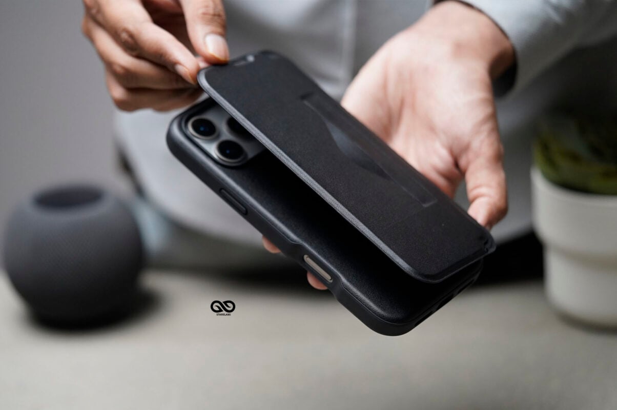 Modern Vegan Leather Flip Case For iPhone 17 Pro Max
