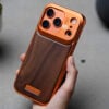 Wood Case With Titanium Frame For iPhone 17/17Pro/17ProMax