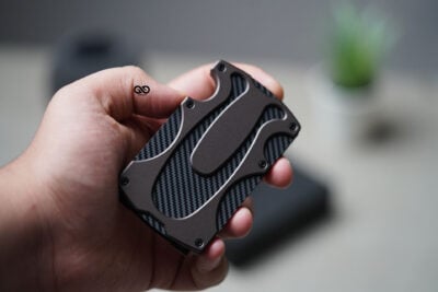 Carbon Elastic Band Wallet with Unique Design