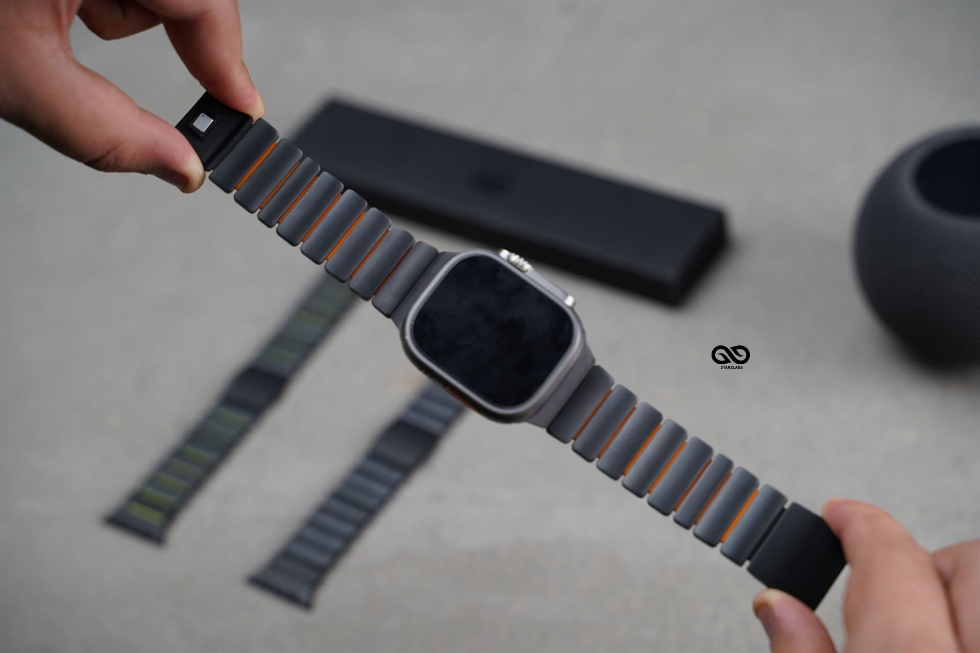 Ultraflex Titanium Link Strap with Magnetic Closure For Apple Watch 49 (Series Ultra/Ultra 2/Ultra 3) Classy Design 14 Ultraflex Titanium Link Strap with Magnetic Closure For Apple Watch 49 (Series Ultra/Ultra 2/Ultra 3) Classy Design - Image 14