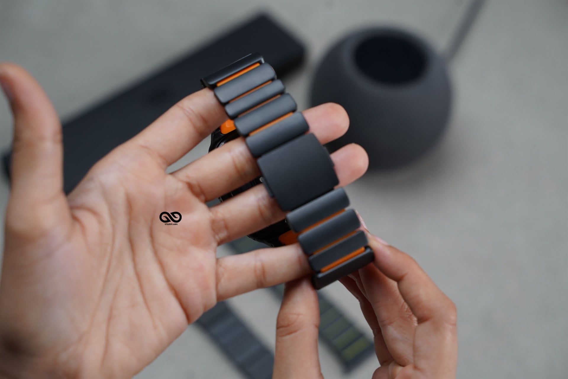 Ultraflex Titanium Link Strap with Magnetic Closure For Apple Watch 49 (Series Ultra/Ultra 2/Ultra 3) Classy Design 17 Ultraflex Titanium Link Strap with Magnetic Closure For Apple Watch 49 (Series Ultra/Ultra 2/Ultra 3) Classy Design - Image 17