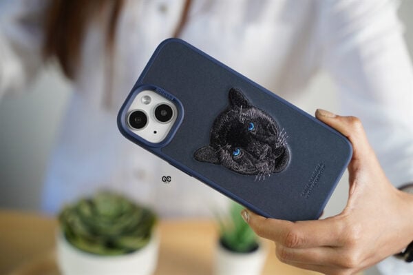 Black Panther Leather Case - Blue For iPhone - Image 3