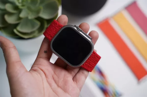 Red Braided Solo Loop For Apple Watch 49 MM Series Ultra/Ultra 2 - Image 7