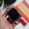 Rainbow Braided Solo Loop For Apple Watch 49 (Series Ultra/Ultra 2/Ultra 3)