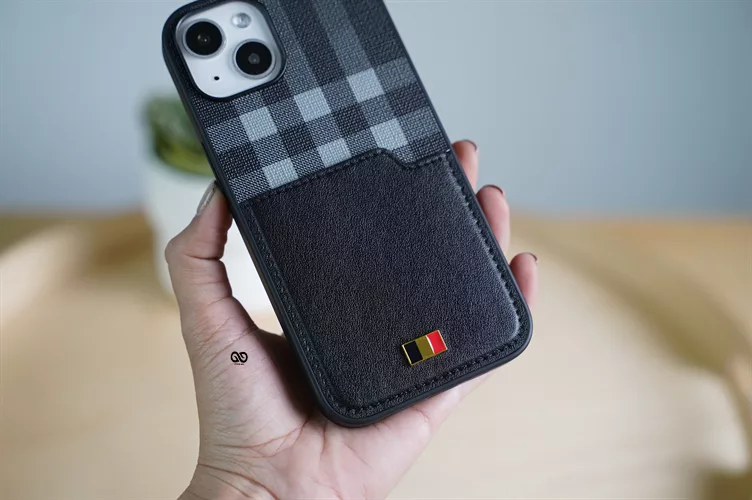 Chequered Leather Case with Card Slot - Starelabs® India