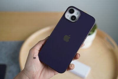 Deep Purple Glass Finish Soft case for iPhone 14