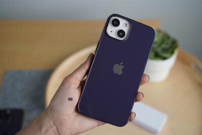 Deep Purple Glass Finish Soft case for iPhone 14