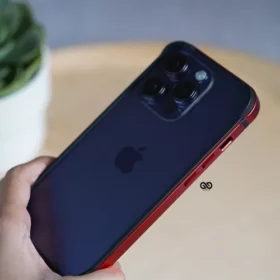 Red Fiber Bumper for iPhone 14 Pro (Bumper, not a Case)